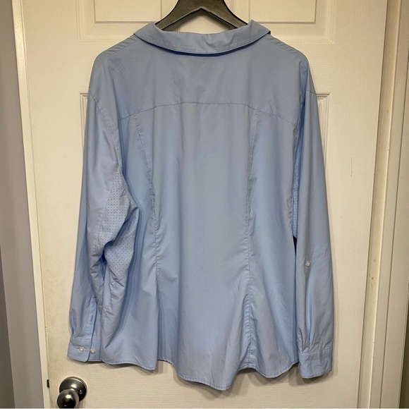 Coolibar Men's Sky Blue Casual Button Down Shirt UPF 50+ Sun protection - Picture 8 of 10